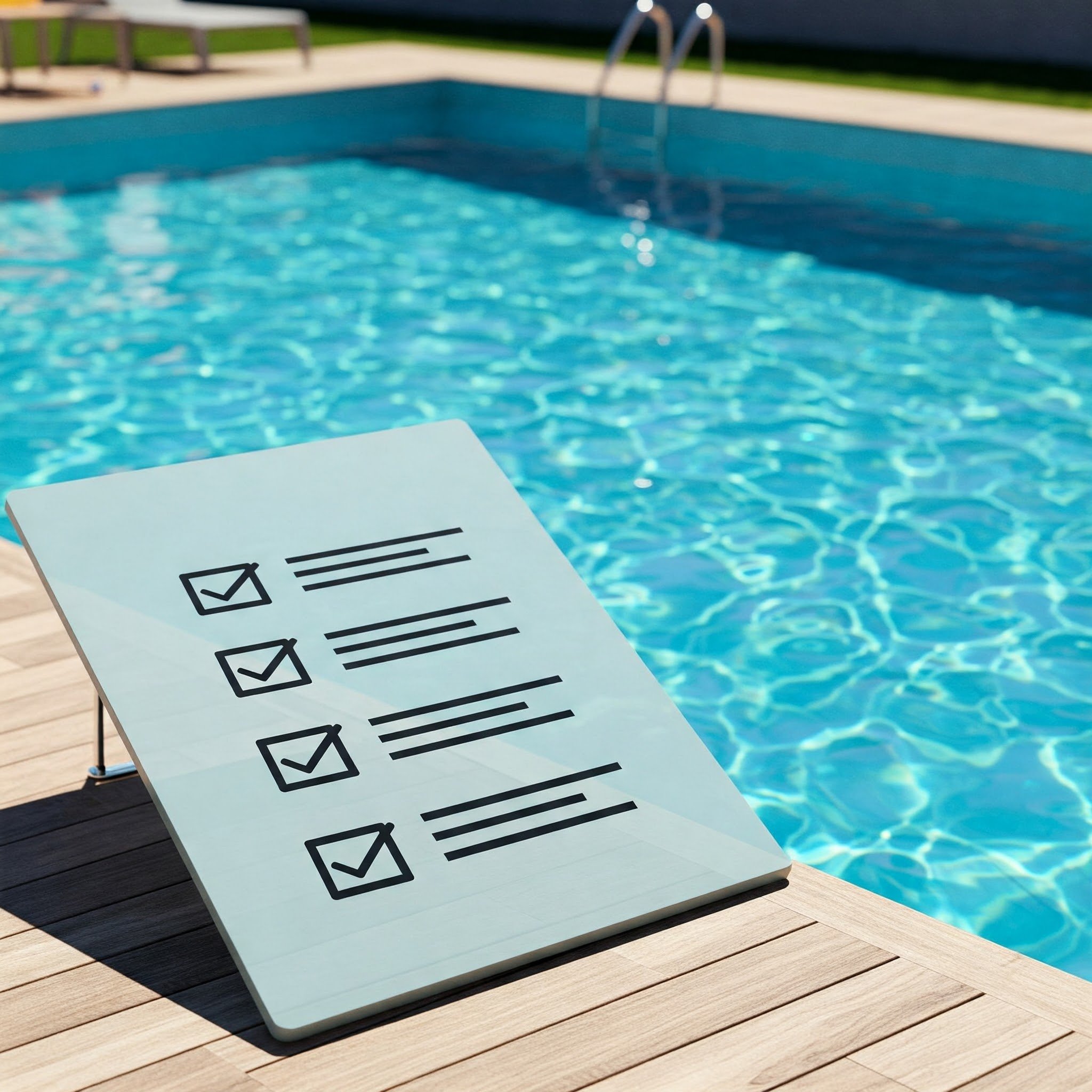 Checklist de contrôles - qualité eau piscine